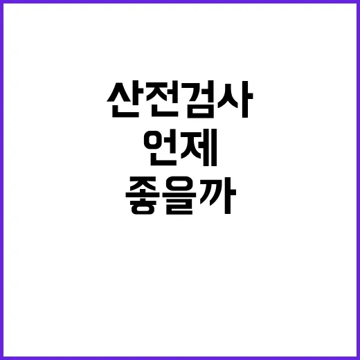 초보자를 위한 산전검사 준비 방법, 언제 무엇을 챙기면 좋을까 - 요약
