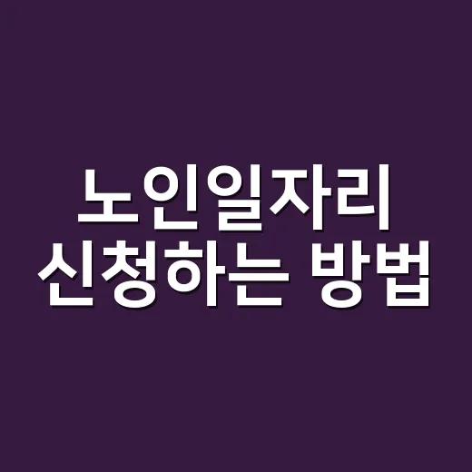 노인일자리 신청하는 방법, 처음이라면 이렇게 준비하면 됩니다 - 요약