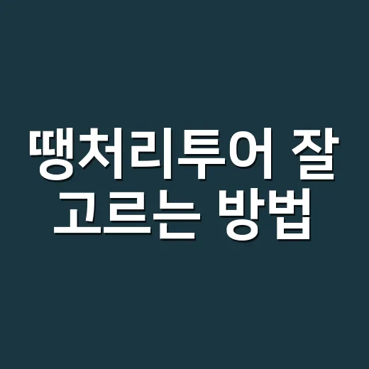 땡처리투어 잘 고르는 방법, 싸다고 바로 결제하기 전에 볼 것들 - 요약