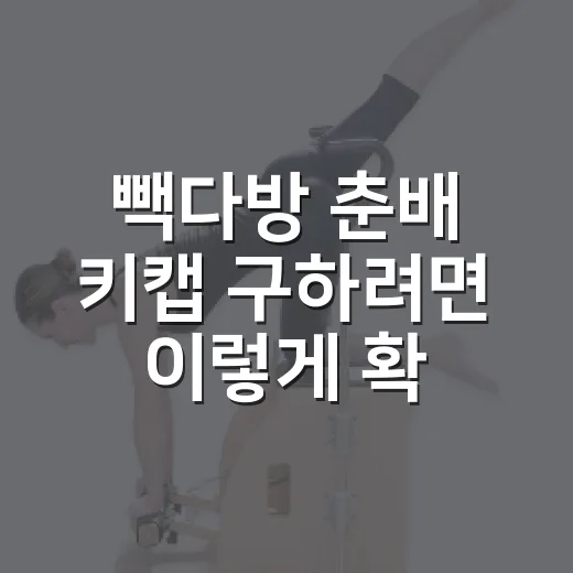 빽다방 춘배 키캡 구하려면 이렇게 확인하세요 - 요약