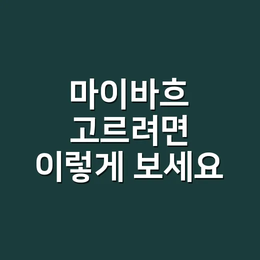 마이바흐 고르려면 이렇게 보세요 - 요약