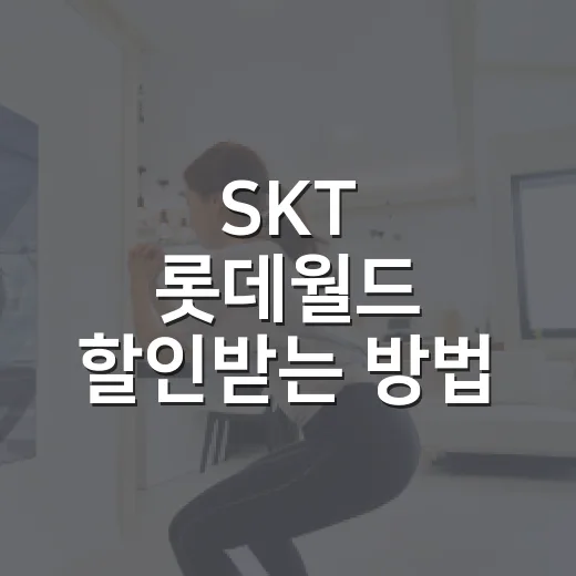 SKT 롯데월드 할인받는 방법, 현장에서 덜 헤매려면 이렇게 - 요약