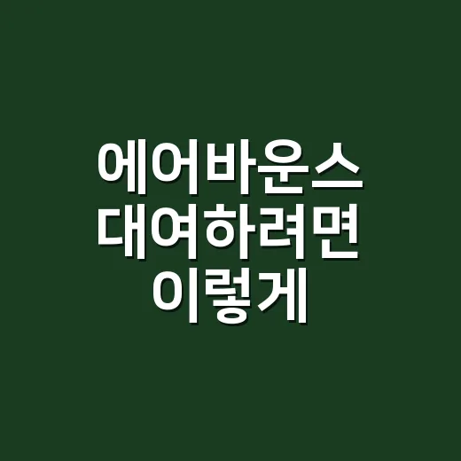 에어바운스 대여하려면 이렇게 준비하는 방법 - 요약