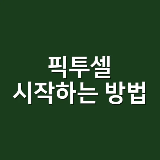 픽투셀 시작하는 방법, 구매대행 초보가 먼저 보면 좋은 흐름 - 요약