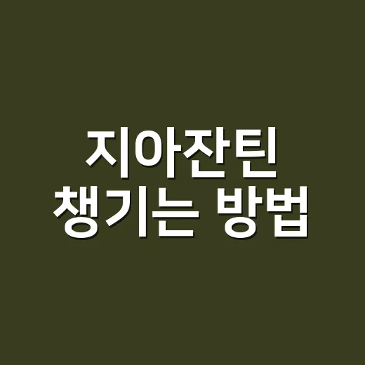 지아잔틴 챙기는 방법, 눈 피로가 잦은 사람이라면 이렇게 시작하세요 - 요약