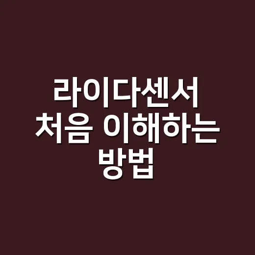 라이다센서 처음 이해하는 방법, 원리부터 고르는 기준까지 - 요약