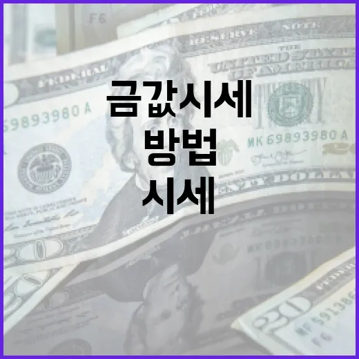 금값 시세를 이해하고 활용하는 방법 - 요약