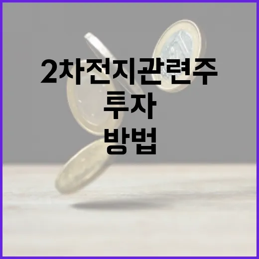 2차전지 관련주에 투자하는 방법 - 요약