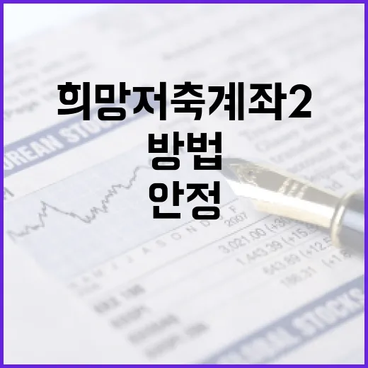 희망저축계좌2로 재정적 안정을 얻는 방법 - 요약