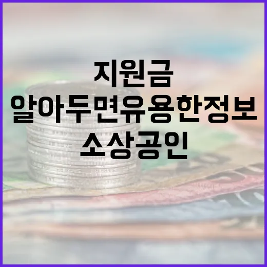 소상공인 지원금 받는 방법: 알아두면 유용한 정보 - 요약