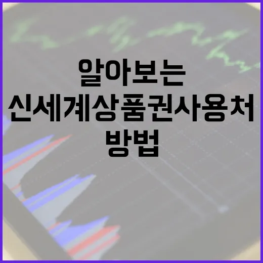 신세계 상품권 사용처를 알아보는 방법 - 요약