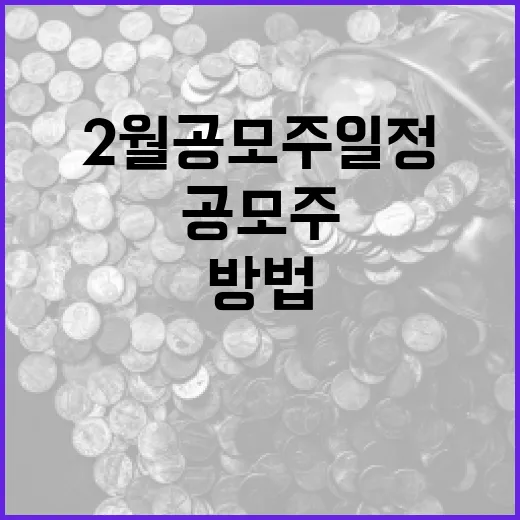 2월 공모주 일정을 효과적으로 활용하는 방법 - 요약