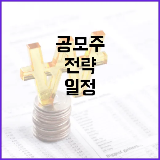 공모주 일정 파악하는 방법과 준비 전략 - 요약