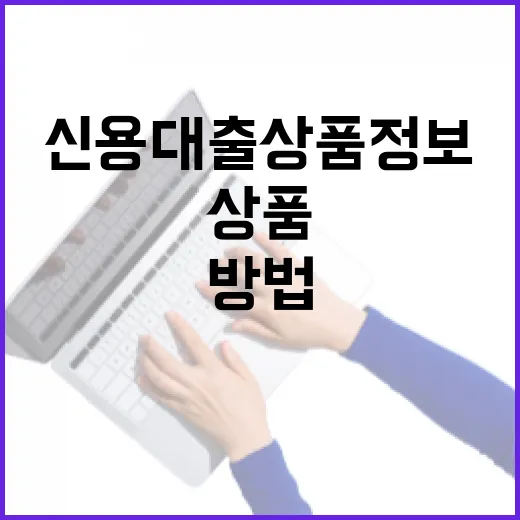 신용대출상품 정보를 효율적으로 이해하는 방법 - 요약
