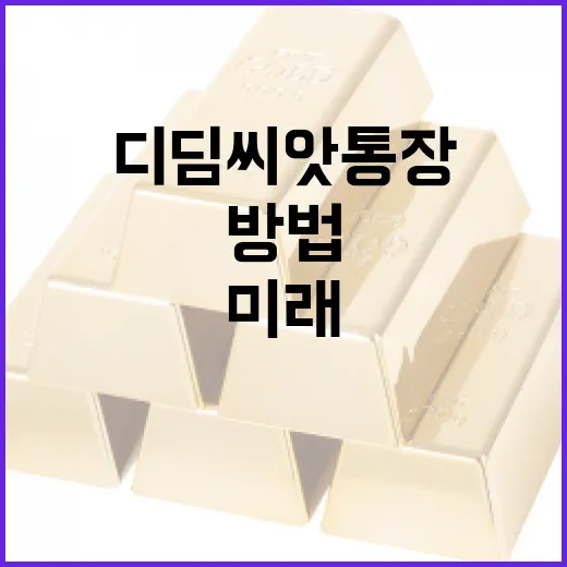 디딤씨앗통장을 활용하여 미래를 준비하는 방법 - 요약