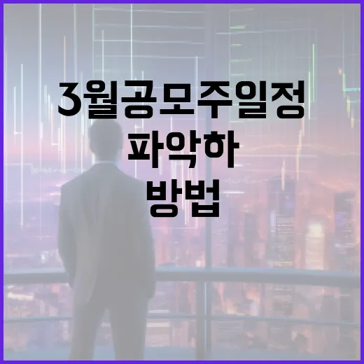 3월 공모주 일정을 파악하는 방법 - 요약