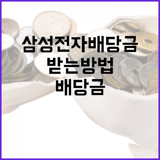 삼성전자 배당금을 받는 방법과 이해하기 - 요약