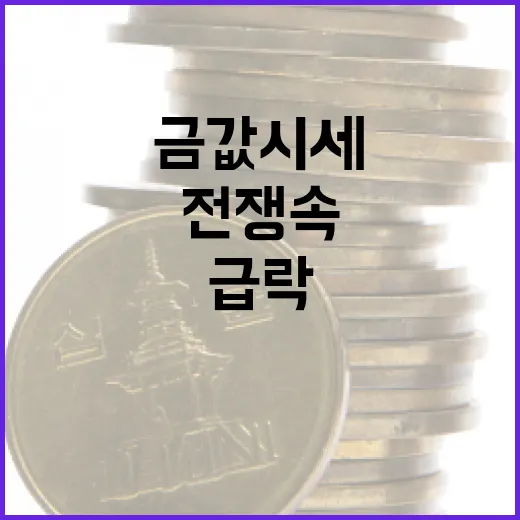 전쟁 속 금값 시세가 급락하는 이유와 대처 방법 - 요약