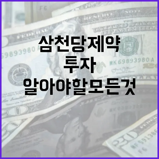 삼천당제약에 대해 알아야 할 모든 것: 투자와 제품 분석 방법 - 요약