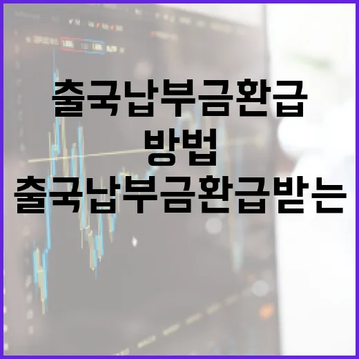 출국납부금 환급받는 방법 - 요약