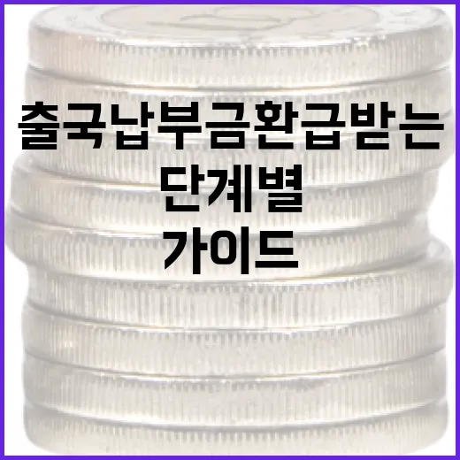 출국납부금 환급받는 방법: 단계별 가이드 - 요약