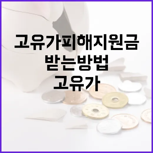 고유가 피해지원금을 받는 방법 - 요약