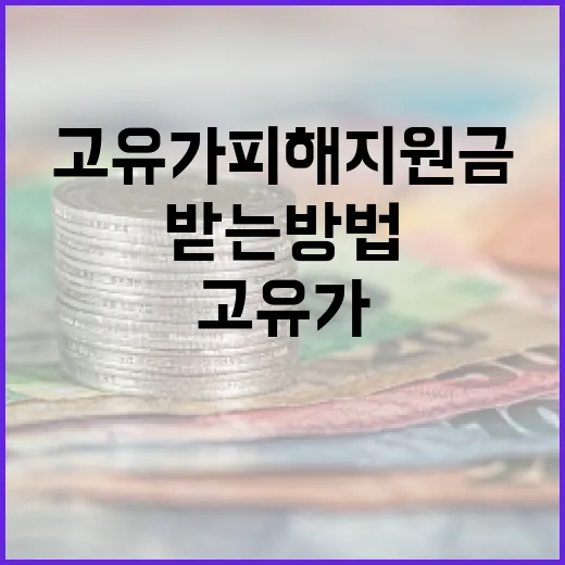 고유가 피해지원금을 받는 방법 - 요약