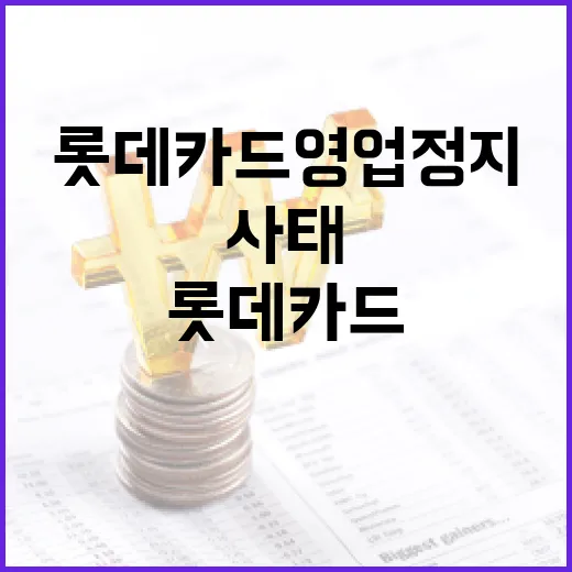 롯데카드 영업정지 사태를 이해하고 대처하는 방법 - 요약