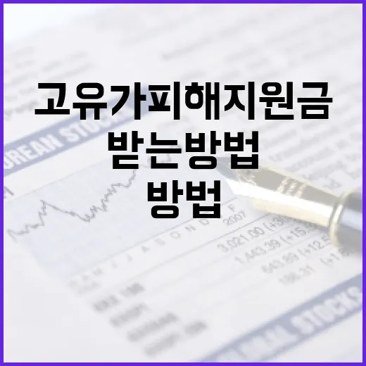 고유가 피해지원금을 받는 방법 - 요약