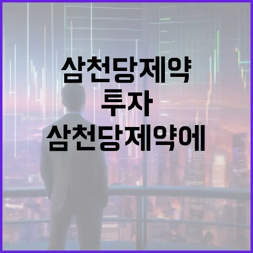 삼천당제약에 대해 알아보고 투자하는 방법 - 요약