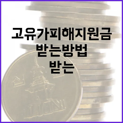 고유가 피해지원금을 받는 방법 - 요약