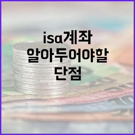 ISA 계좌의 단점 이해하기: 알아두어야 할 점들 - 요약