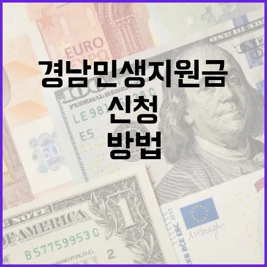 경남 민생지원금을 신청하는 방법과 혜택 알아보기 - 요약