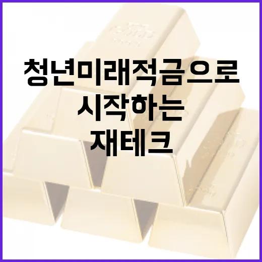 청년미래적금으로 재테크 시작하는 방법 - 요약