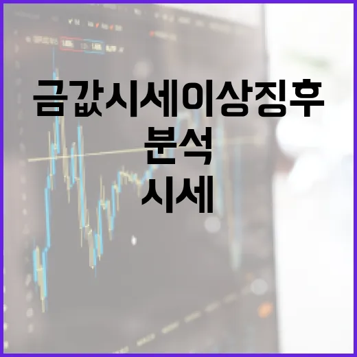 금값 시세 이상 징후를 분석하는 방법 - 요약