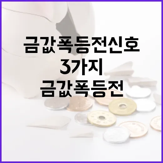 금값 폭등 전 신호를 파악하는 3가지 방법 - 요약