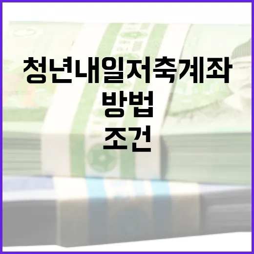 청년내일저축계좌 조건을 이해하는 방법 - 요약