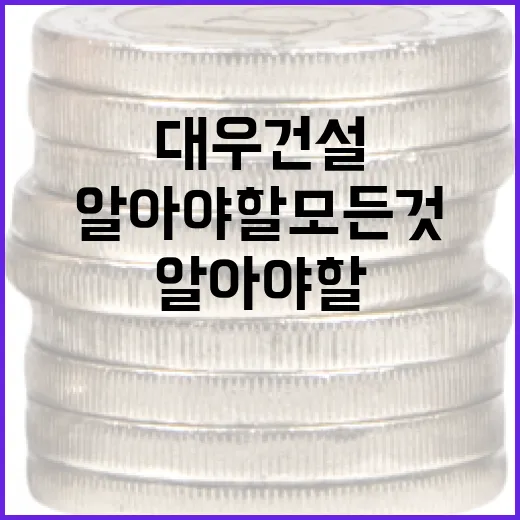 대우건설에 대해 알아야 할 모든 것 - 요약