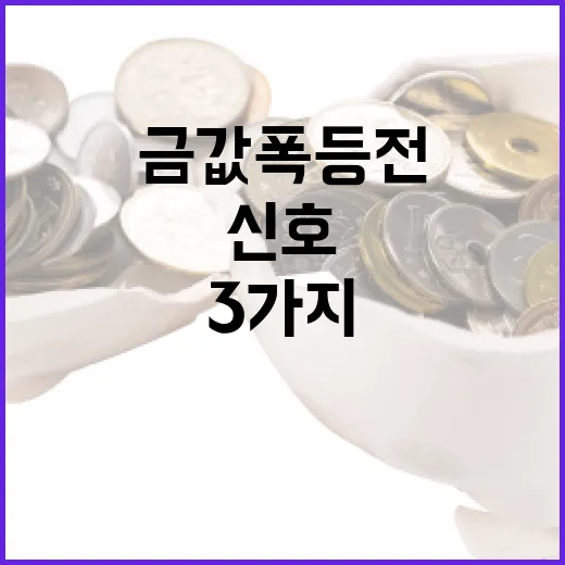 금값 폭등 전 알아야 할 3가지 신호 - 요약