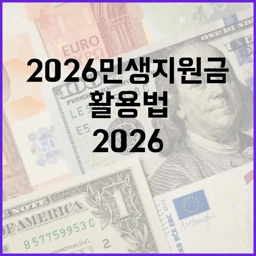 2026 민생지원금을 받는 방법과 활용법 - 요약
