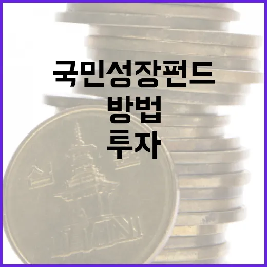 국민성장펀드에 투자하는 방법 - 요약