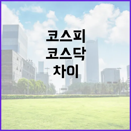 코스피와 코스닥의 차이를 이해하는 방법 - 요약
