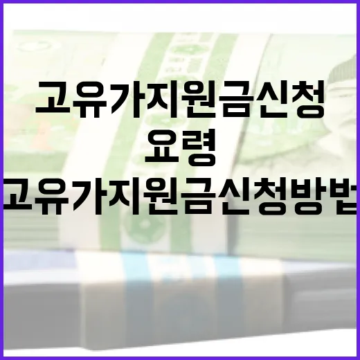 고유가 지원금 신청 방법: 절차와 요령 - 요약