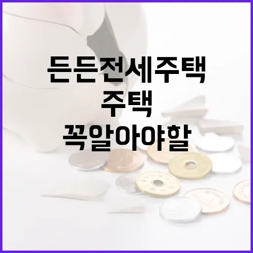 든든전세주택을 선택하는 방법: 꼭 알아야 할 팁 - 요약