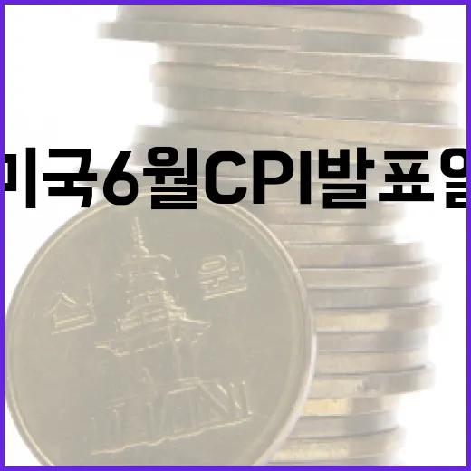 미국 6월 CPI 발표일, 알아두면 좋은 정보들 - 요약
