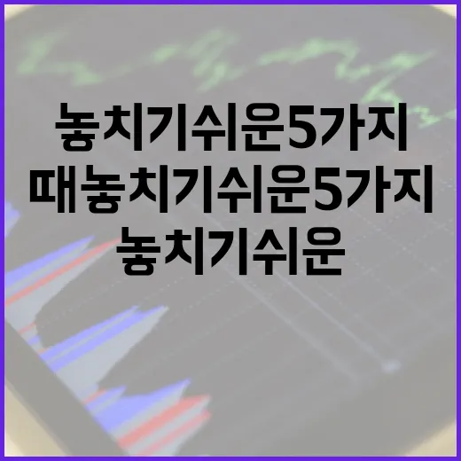주식시세를 읽을 때 놓치기 쉬운 5가지 숫자 - 요약