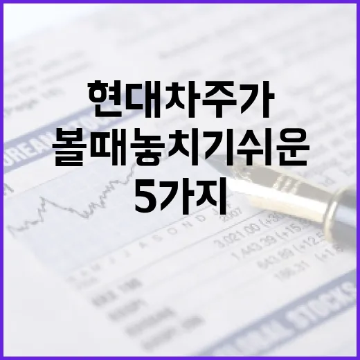 현대차주가를 볼 때 놓치기 쉬운 5가지 변수 - 요약