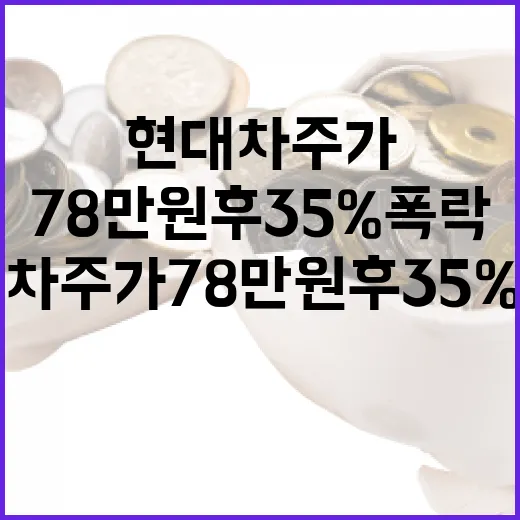 현대차 주가 78만원 후 35% 폭락을 해석하는 5가지 관점 - 요약