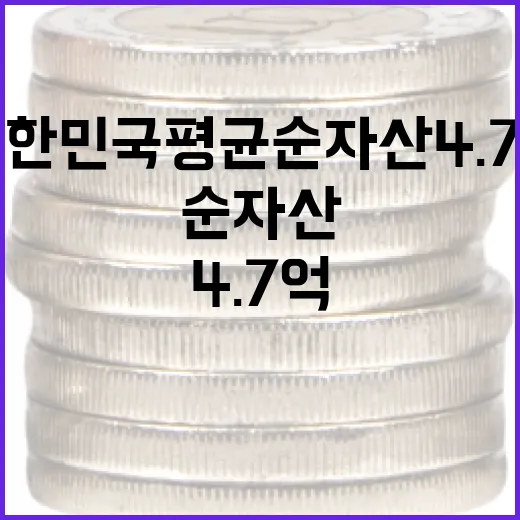 대한민국 평균 순자산 4.7억을 해석하는 5가지 관점 - 요약