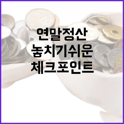 연말정산간소화에서 놓치기 쉬운 5가지 체크포인트 - 요약